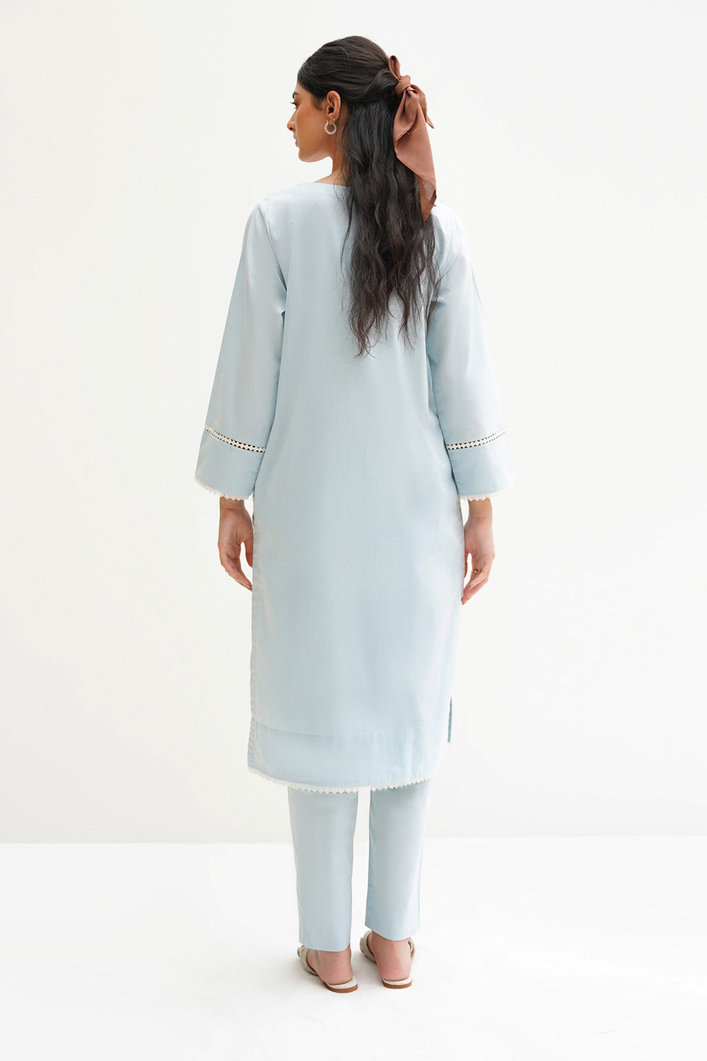 Yarn-dyed Embroidered Co-Ord Set