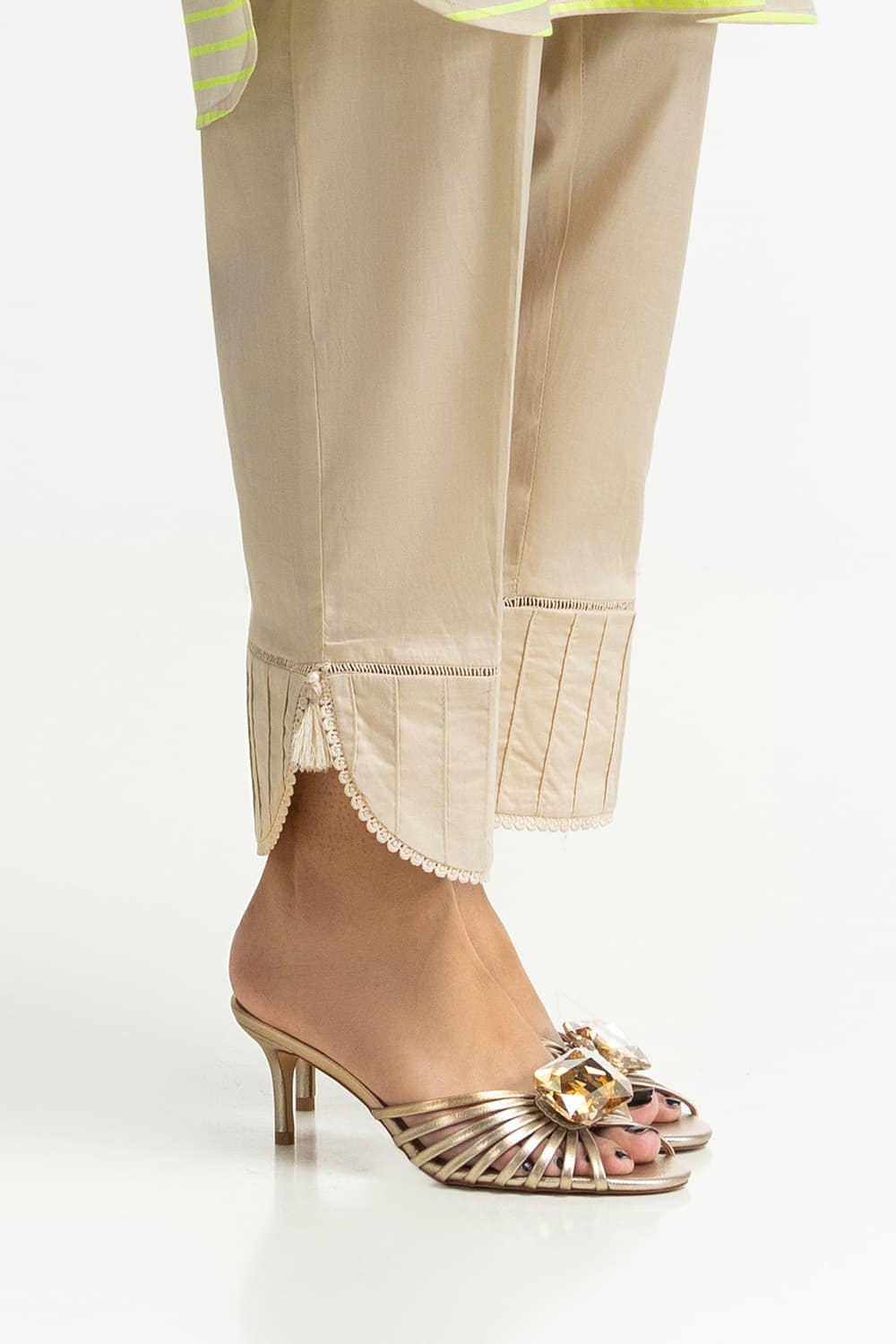 Dyed Lawn Embellished Trouser KTR-43060