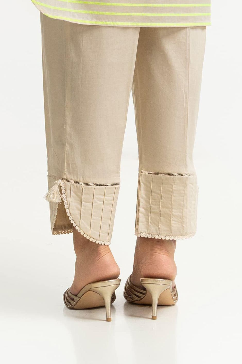 Dyed Lawn Embellished Trouser