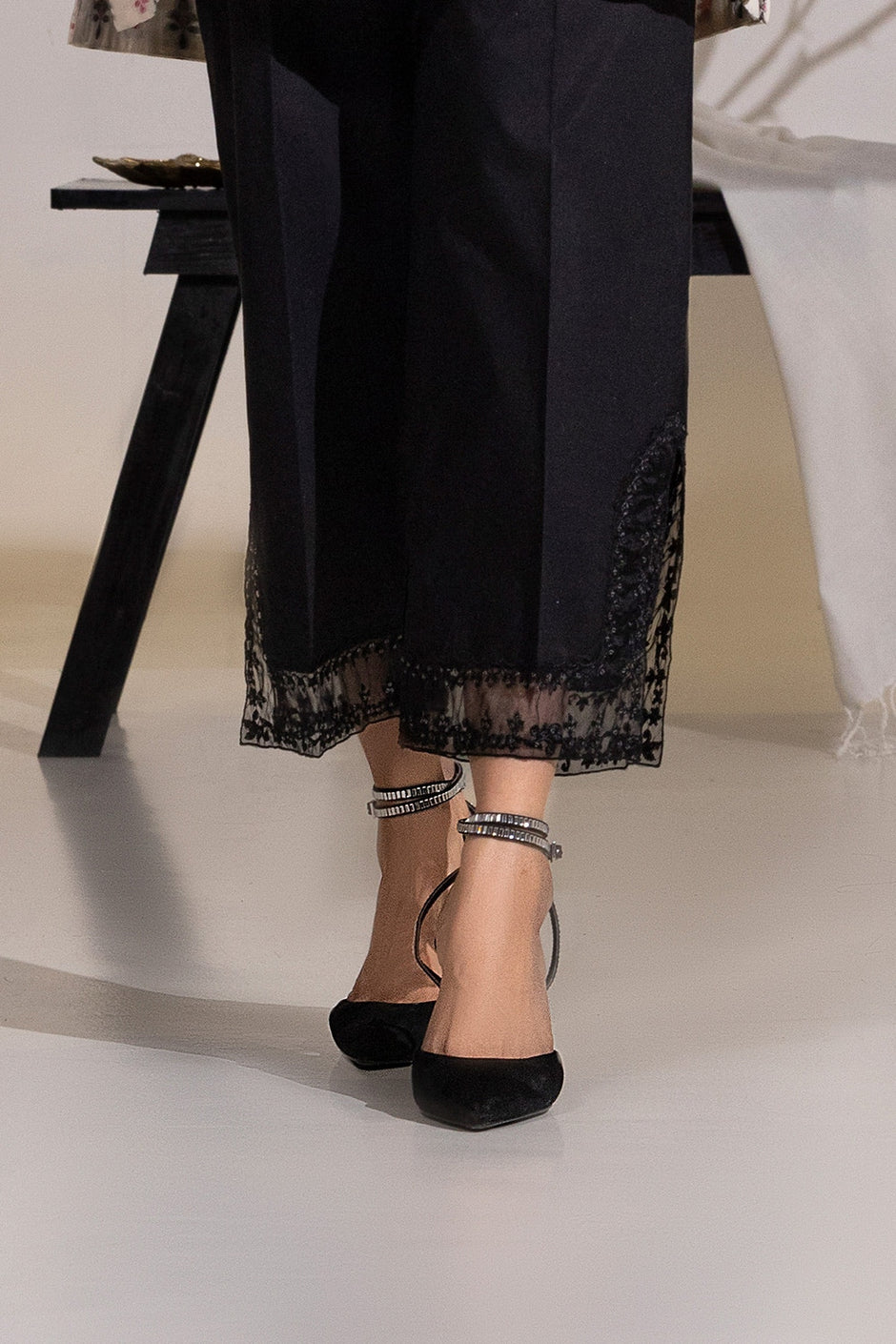 Cambric Embroidered Trouser