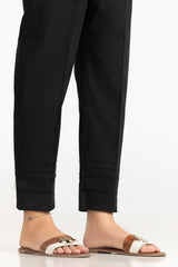 Black Cambric Embellished Trouser KTR-43106-A