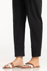 Black Cambric Embellished Trouser KTR-43106-A