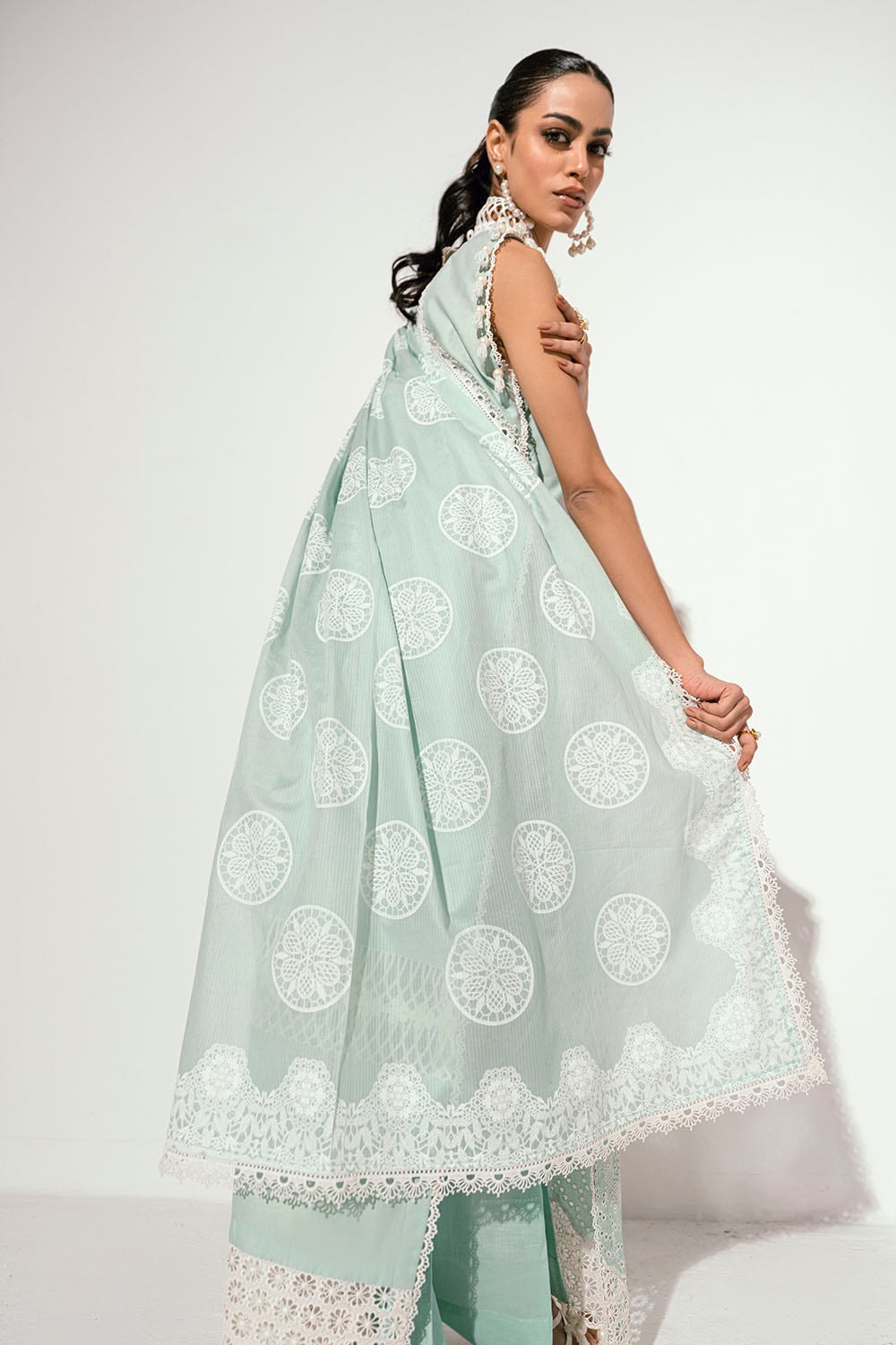 3 Piece Unstitched Embroidered Printed Denting Lawn Suit DN-52023