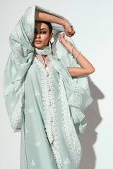 3 Piece Unstitched Embroidered Printed Denting Lawn Suit DN-52023