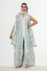 3 Piece Unstitched Embroidered Printed Denting Lawn Suit DN-52023