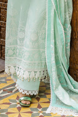 3 Piece Unstitched Embroidered Lawn Suit with Lacquer Printed Cotton Net Dupatta SP-52052