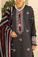 3 Piece Unstitched Embroidered Lacquer Printed Lawn Suit with Lacquer Printed Lawn Dupatta CL-52392