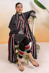 3 Piece Unstitched Embroidered Lacquer Printed Lawn Suit with Lacquer Printed Lawn Dupatta CL-52392
