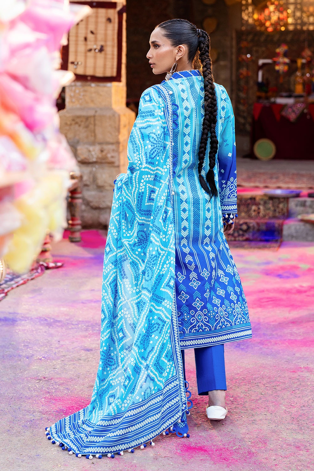 3 Piece Unstitched Lacquer Printed Lawn Suit CL-42328 B
