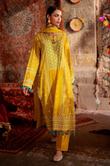 3 Piece Unstitched Lacquer Printed Lawn Suit CL-52138 A
