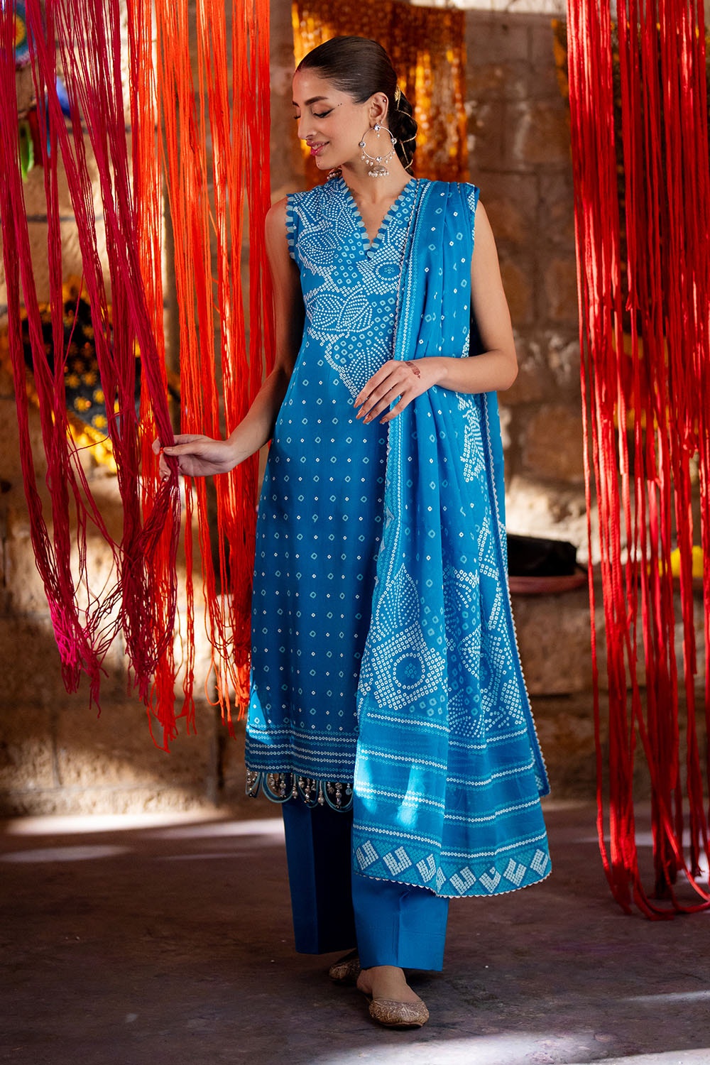 3 Piece Unstitched Lacquer Printed Lawn Suit CL-52176 B