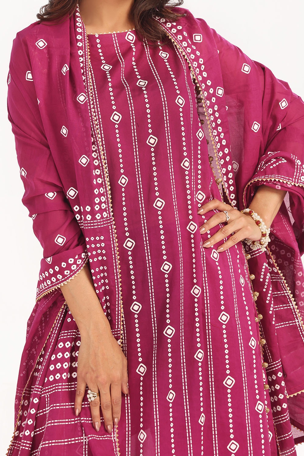 3 Piece Unstitched Lacquer Printed Lawn Suit CL-52185 A