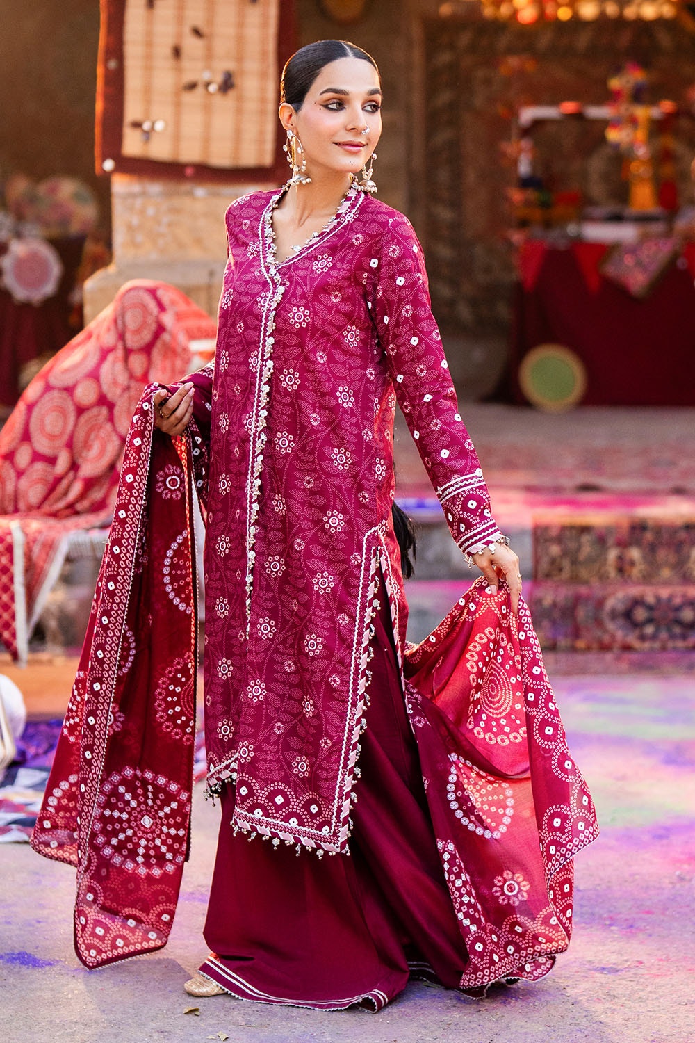 3 Piece Unstitched Lacquer Printed Lawn Suit CL-52403 B