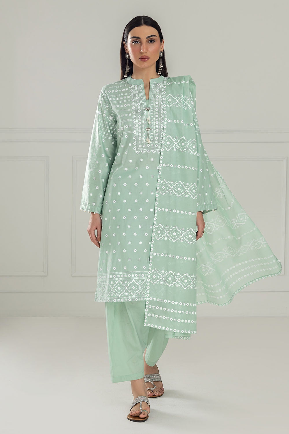 3 Piece Unstitched Lacquer Printed Lawn Suit CL-52172 A
