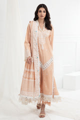 3 Piece Unstitched Embroidered Lacquer Printed Lawn Suit with Lacquer Printed Lawn Dupatta CL-52345