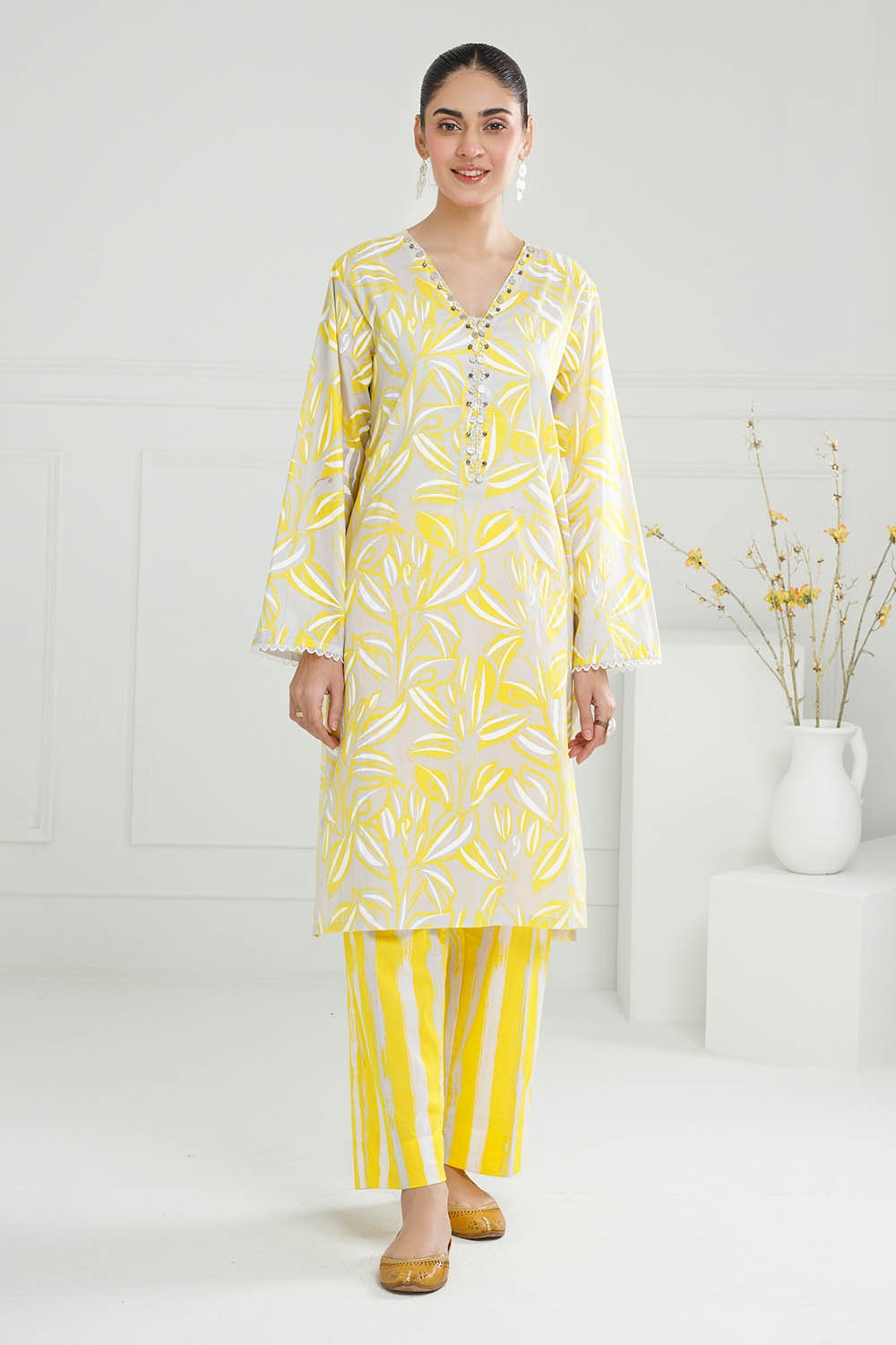 2 Piece Unstitched Lacquer Printed Lawn Suit