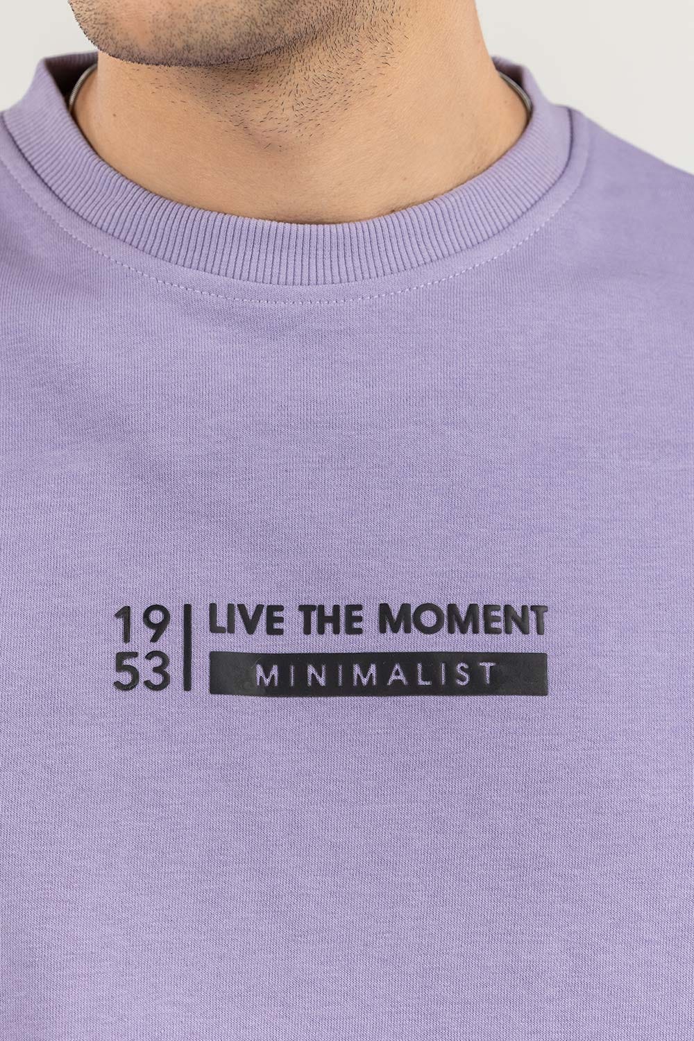 Lavender Basic Crew Neck SweatShirt SWS-F22-061