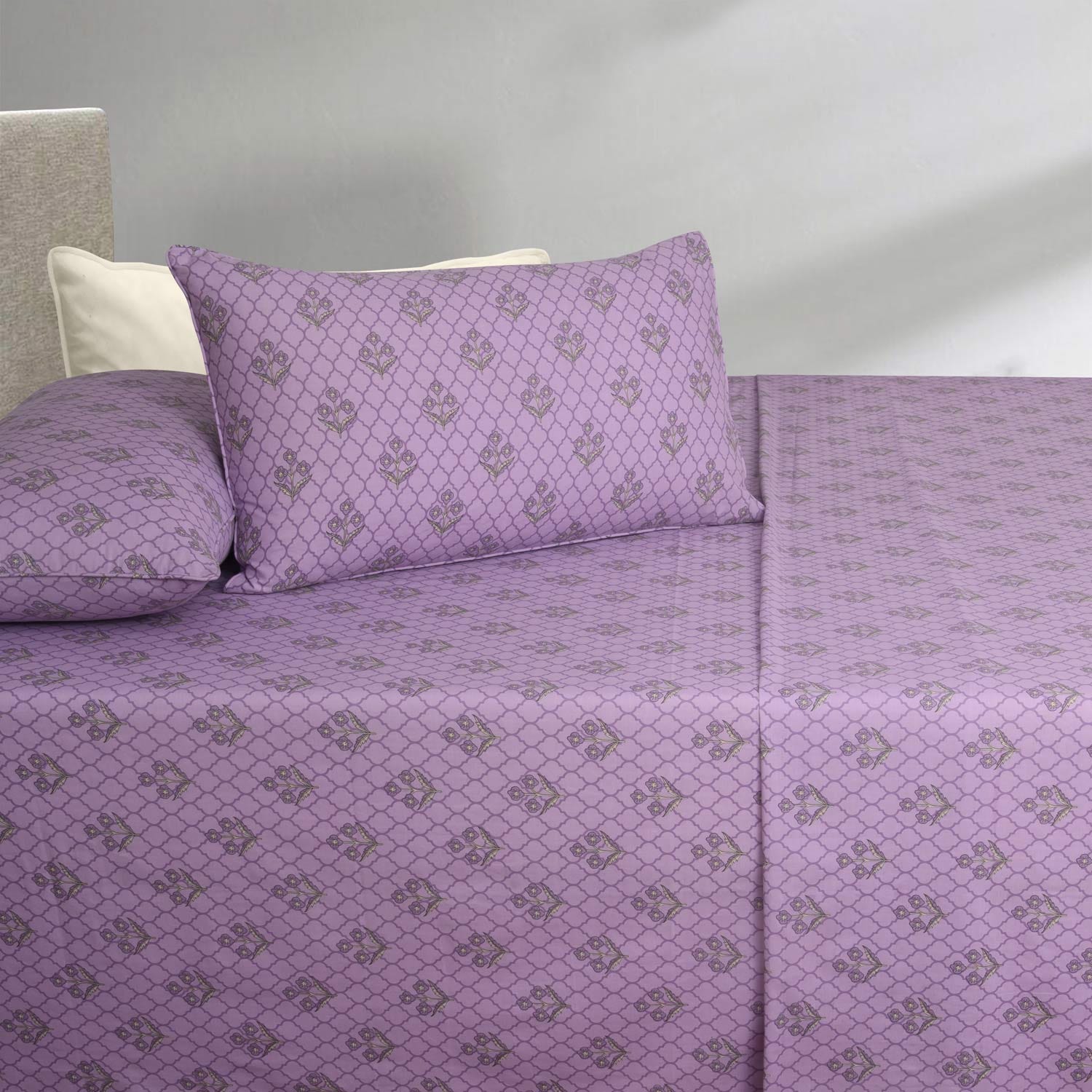 Lavender Bloom T-150 Bed Sheet Set