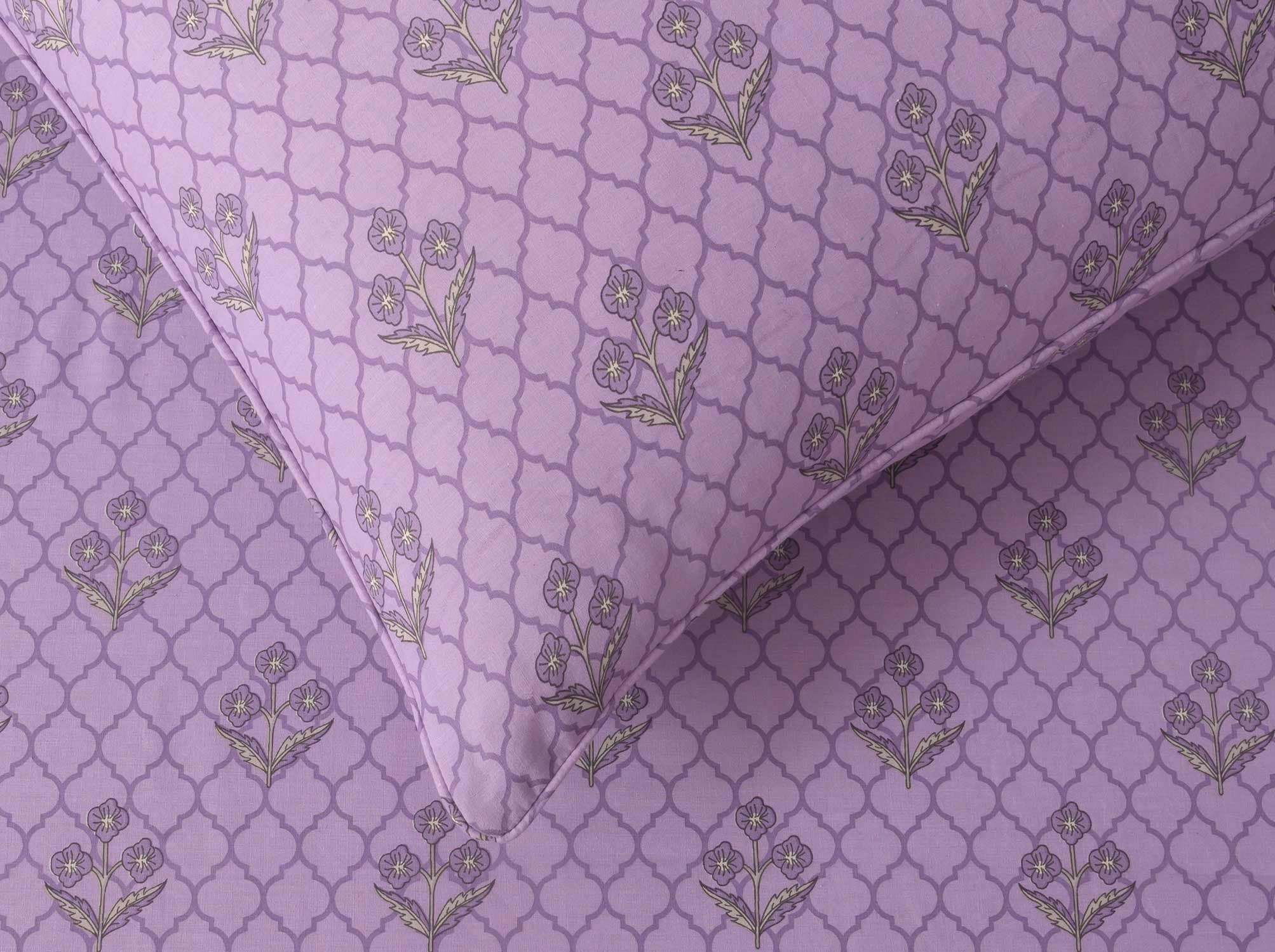 Lavender Bloom T-150 Bed Sheet Set