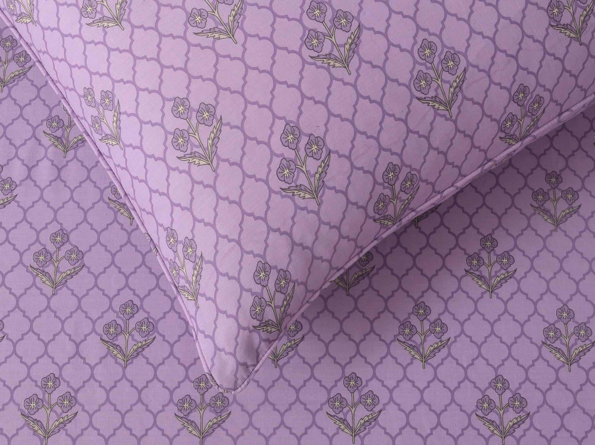 Lavender Bloom T-150 Bed Sheet Set