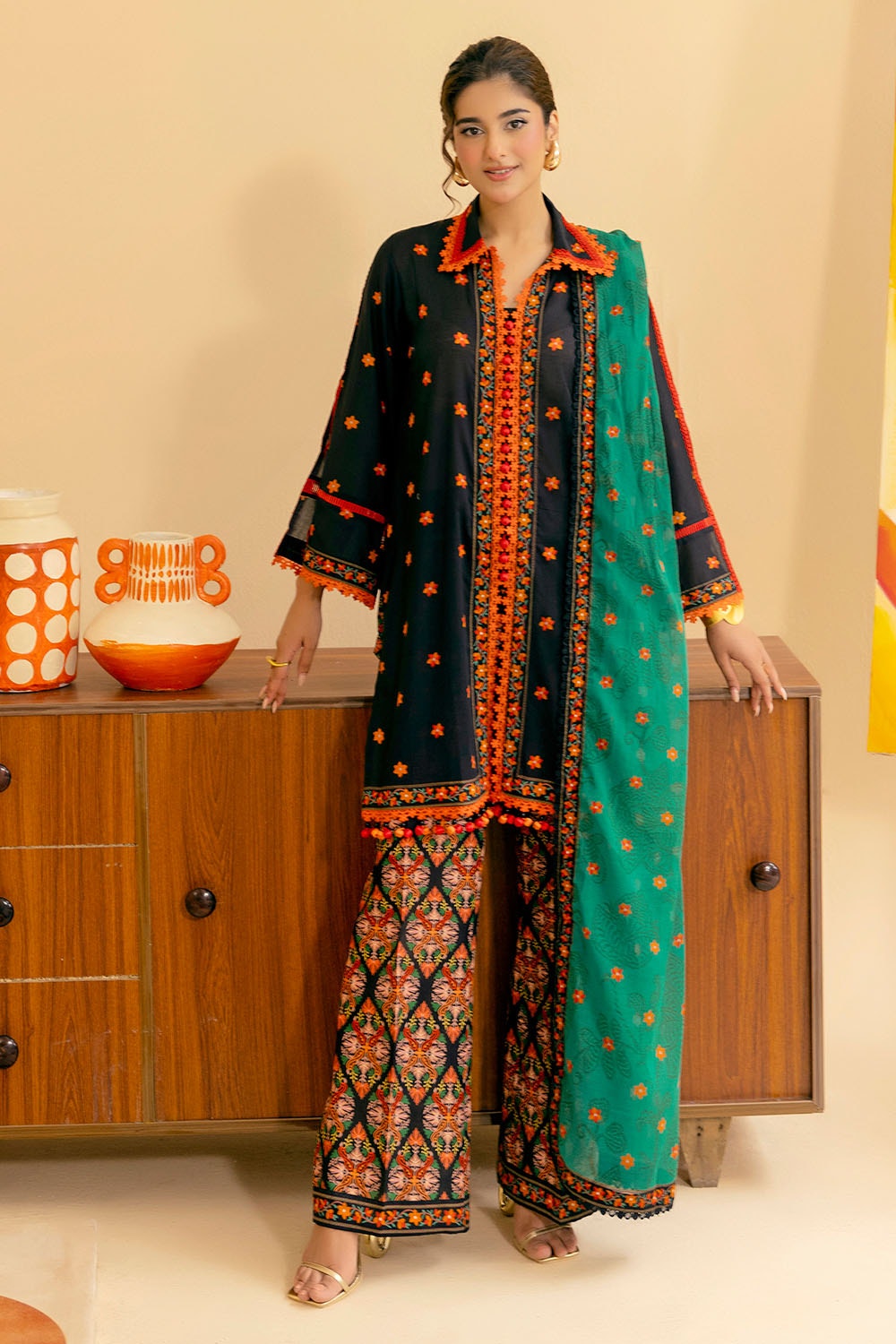 3 Piece Unstitched Printed Lawn Suit ML-42018