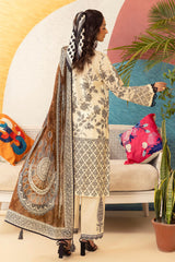 3 Piece Unstitched Printed Embroidered Lawn Suit ML-42021