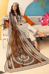 3 Piece Unstitched Printed Embroidered Lawn Suit ML-42021