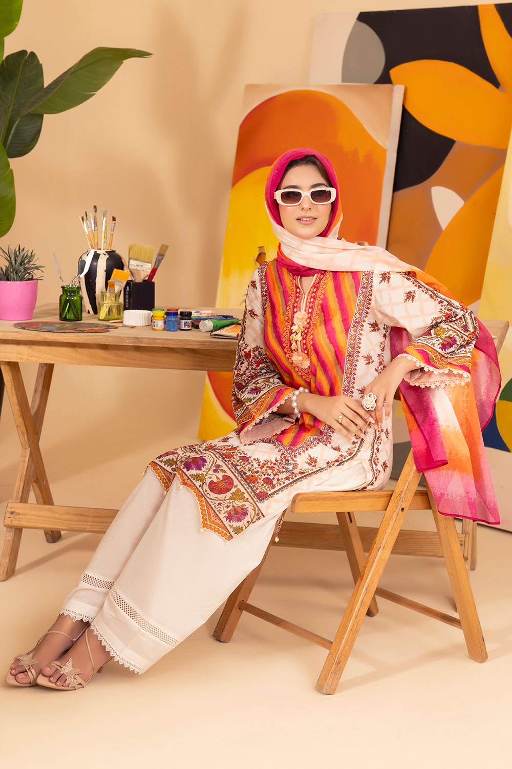 3 Piece Unstitched Printed Lawn Suit ML-42022