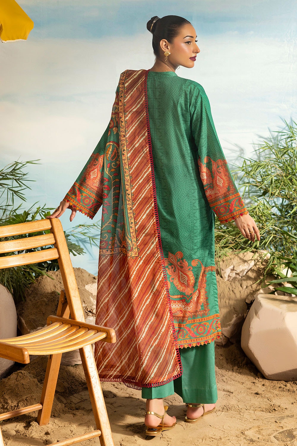 3 Piece Unstitched Printed Lawn Suit ML-42023