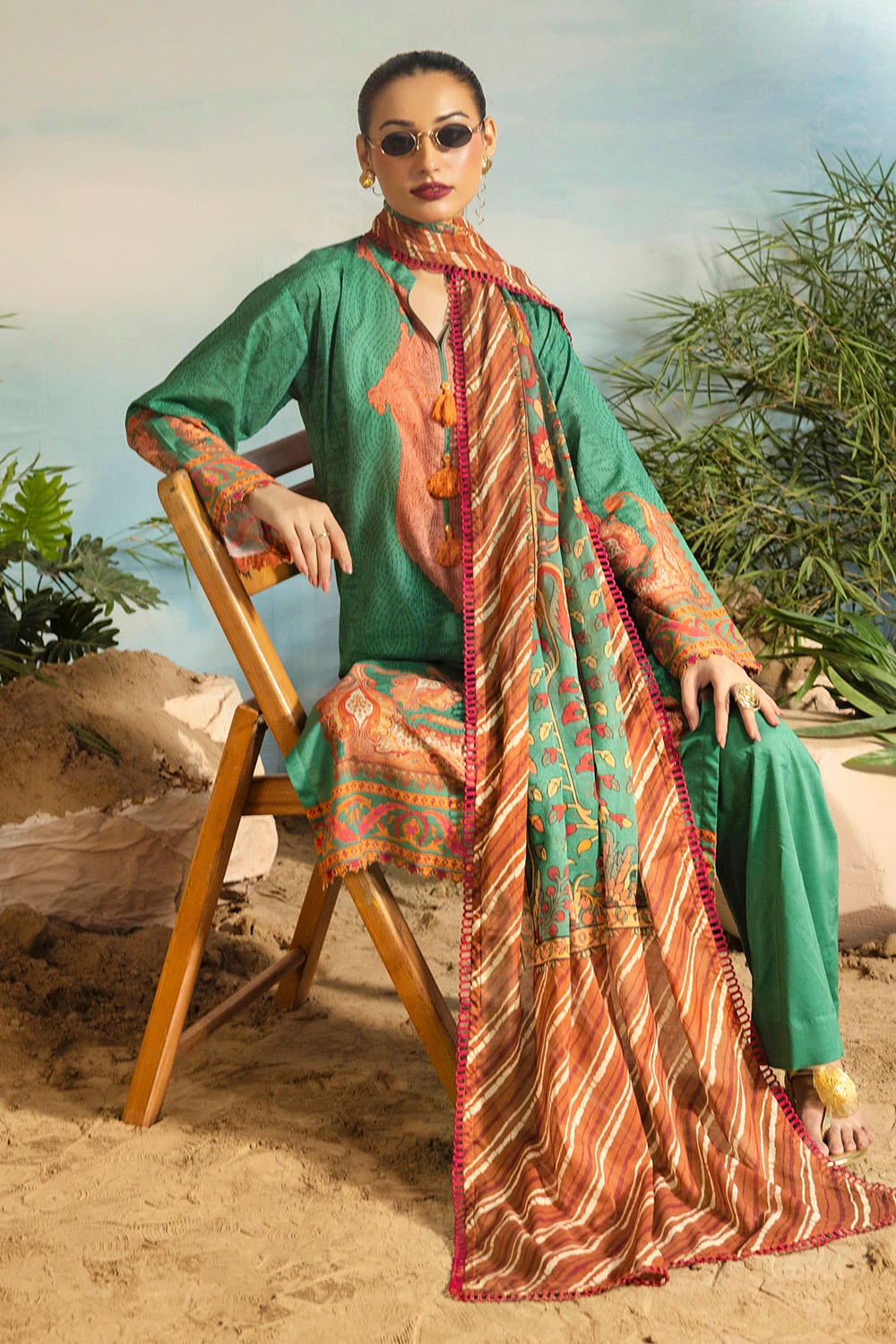 3 Piece Unstitched Printed Lawn Suit ML-42023