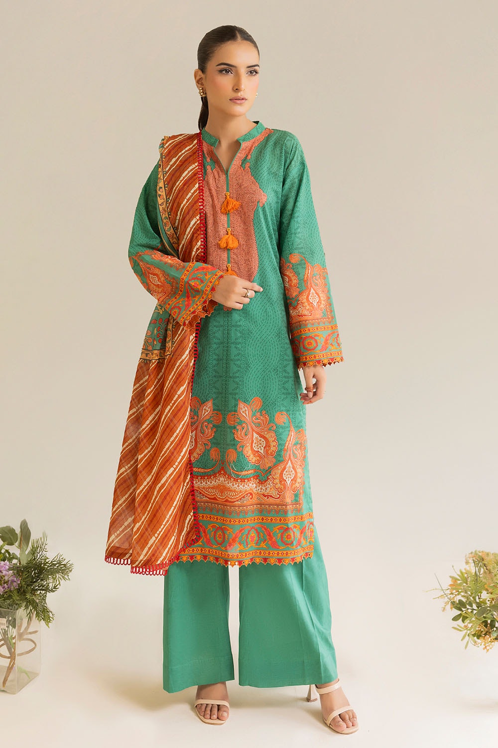 3 Piece Unstitched Printed Lawn Suit ML-42023