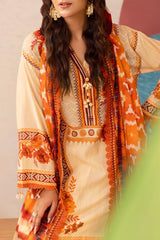 3 Piece Unstitched Printed Lawn Suit ML-52001