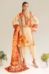 3 Piece Unstitched Printed Lawn Suit ML-52001