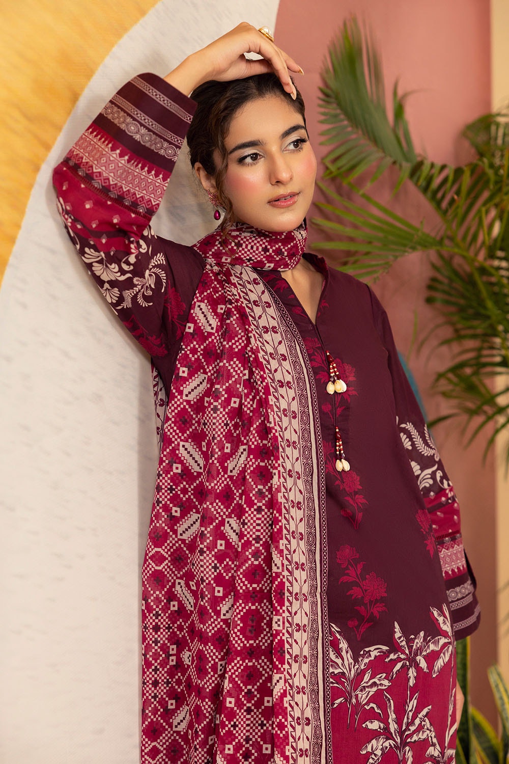 3 Piece Unstitched Printed Lawn Suit ML-52003