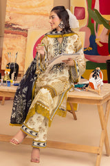 3 Piece Unstitched Printed Lawn Suit ML-52007