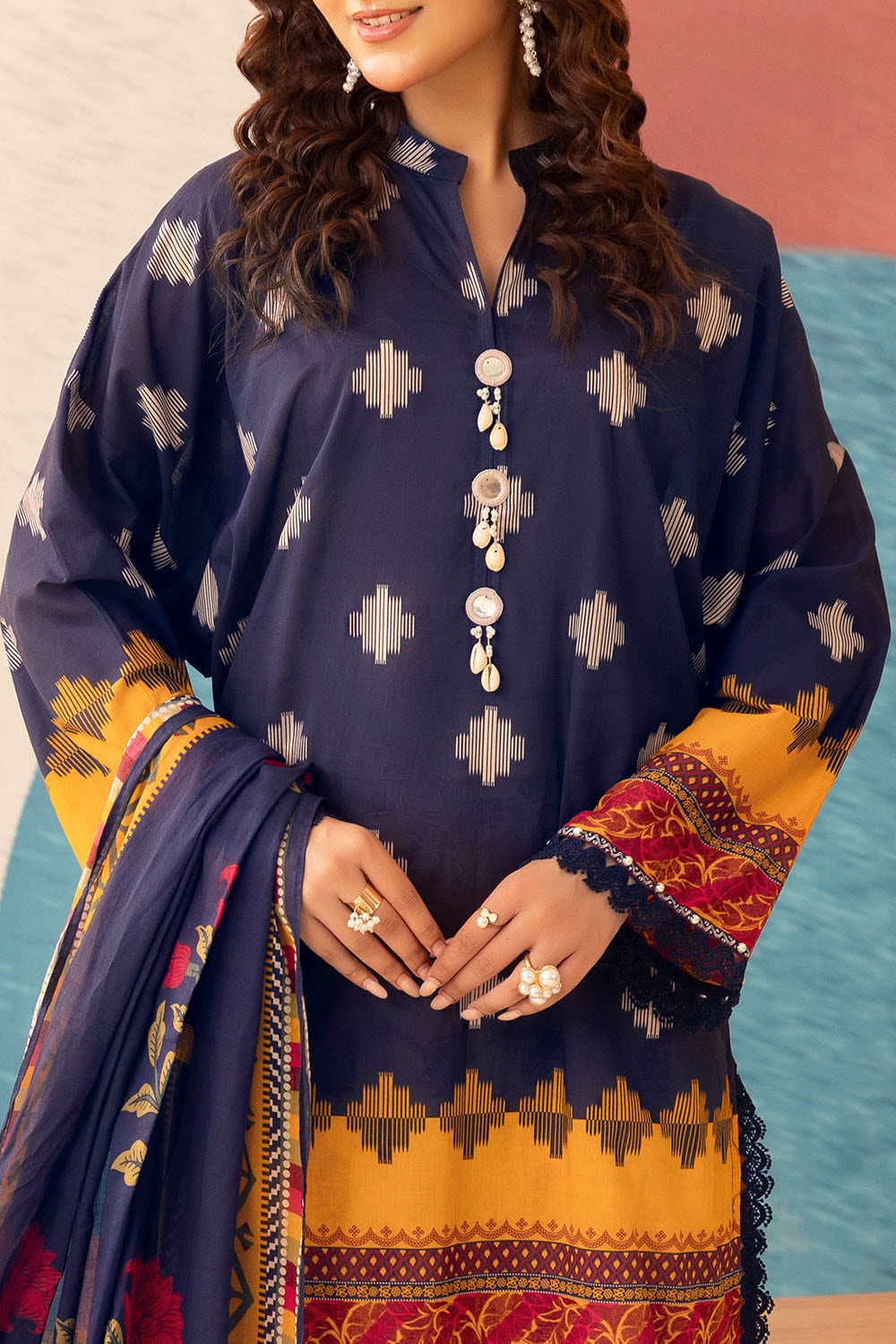 3 Piece Unstitched Printed Lawn Suit ML-52010
