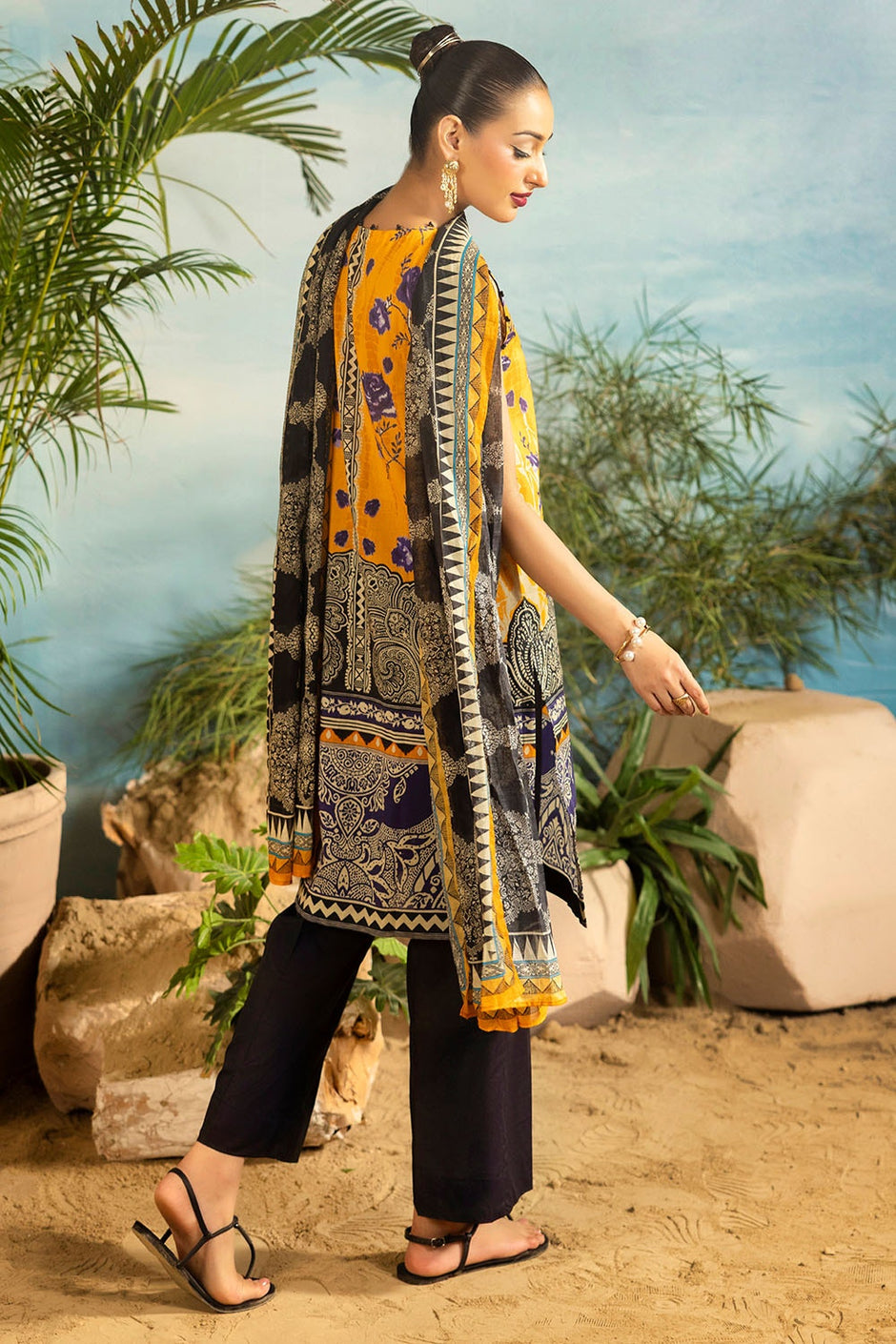 3 Piece Unstitched Printed Lawn Suit