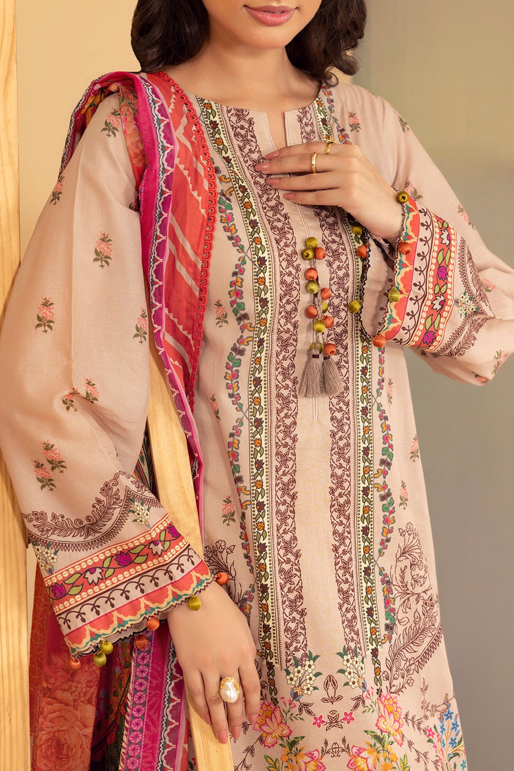 3 Piece Unstitched Printed Lawn Suit ML-52013