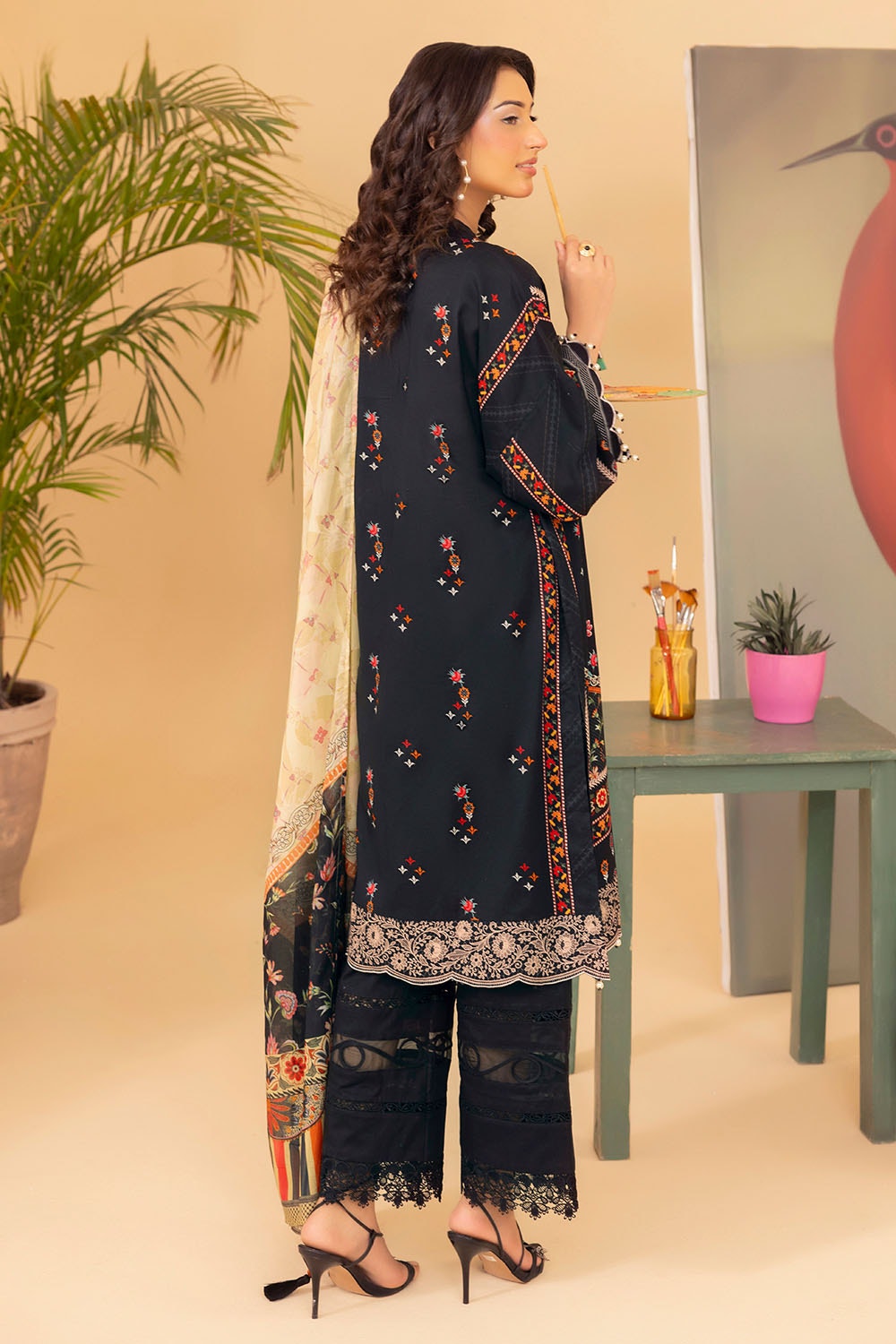 3 Piece Unstitched Printed Lawn Suit ML-52014