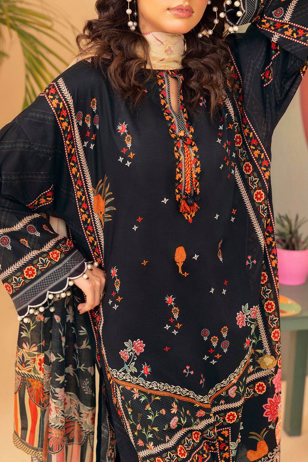 3 Piece Unstitched Printed Lawn Suit ML-52014