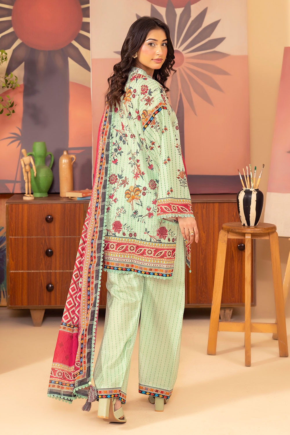 3 Piece Unstitched Printed Lawn Suit ML-52015