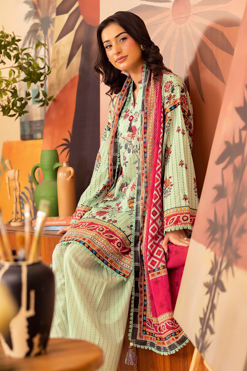 3 Piece Unstitched Printed Lawn Suit ML-52015