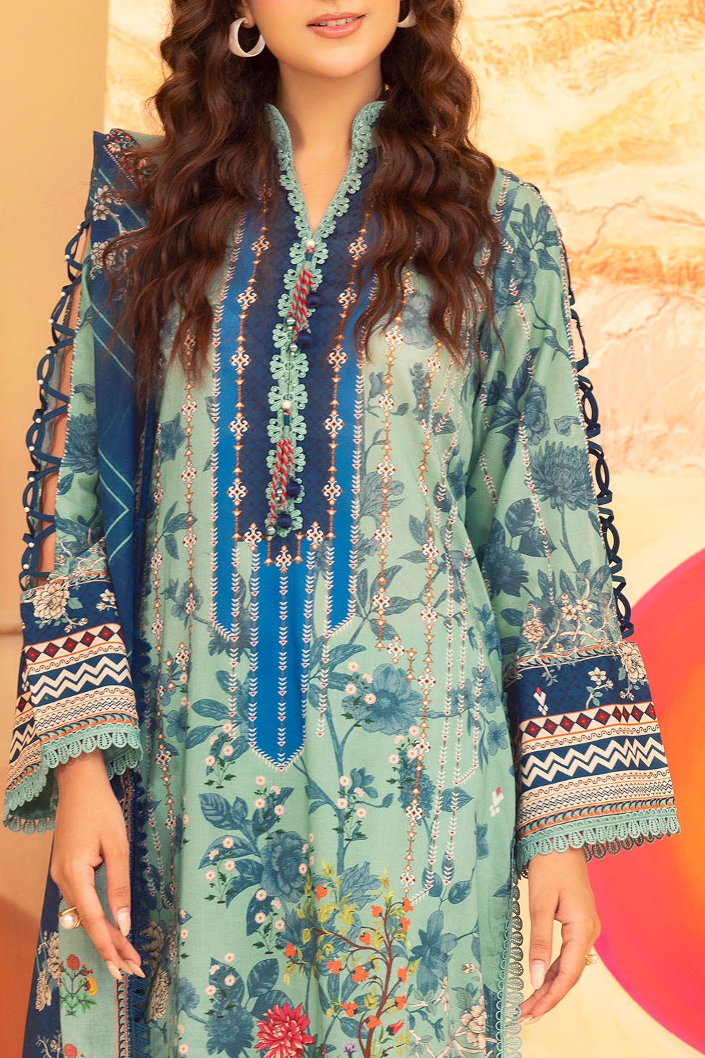 3 Piece Unstitched Printed Lawn Suit ML-52016