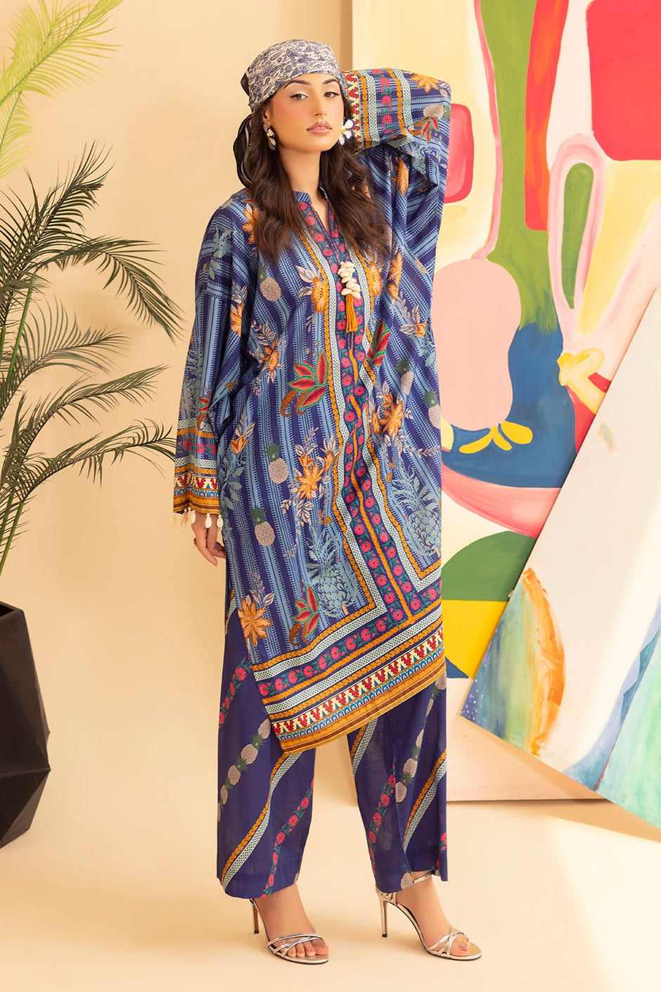 2 Piece Unstitched Printed Lawn Suit
