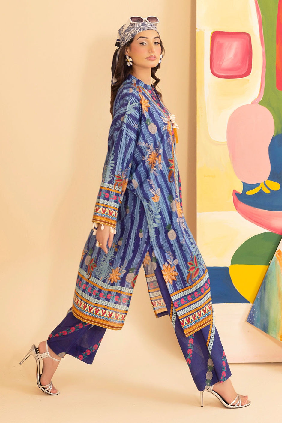 2 Piece Unstitched Printed Lawn Suit