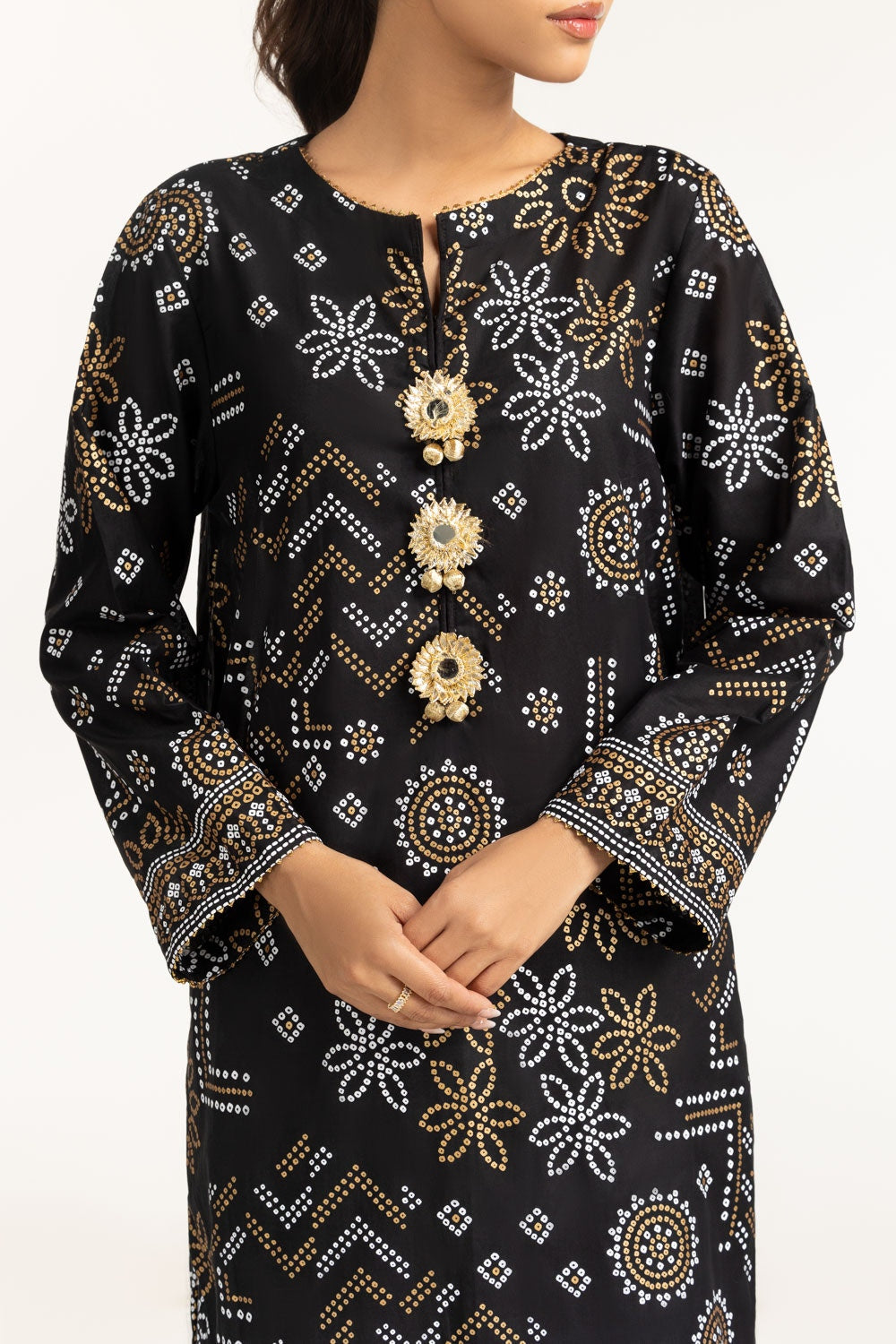 Lawn Gold And Lacquer Printed Shirt And Shalwar IUSTTS-621