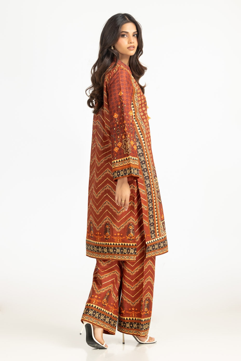 Lawn Gold Printed Co-Ord Set IUSTTS-753