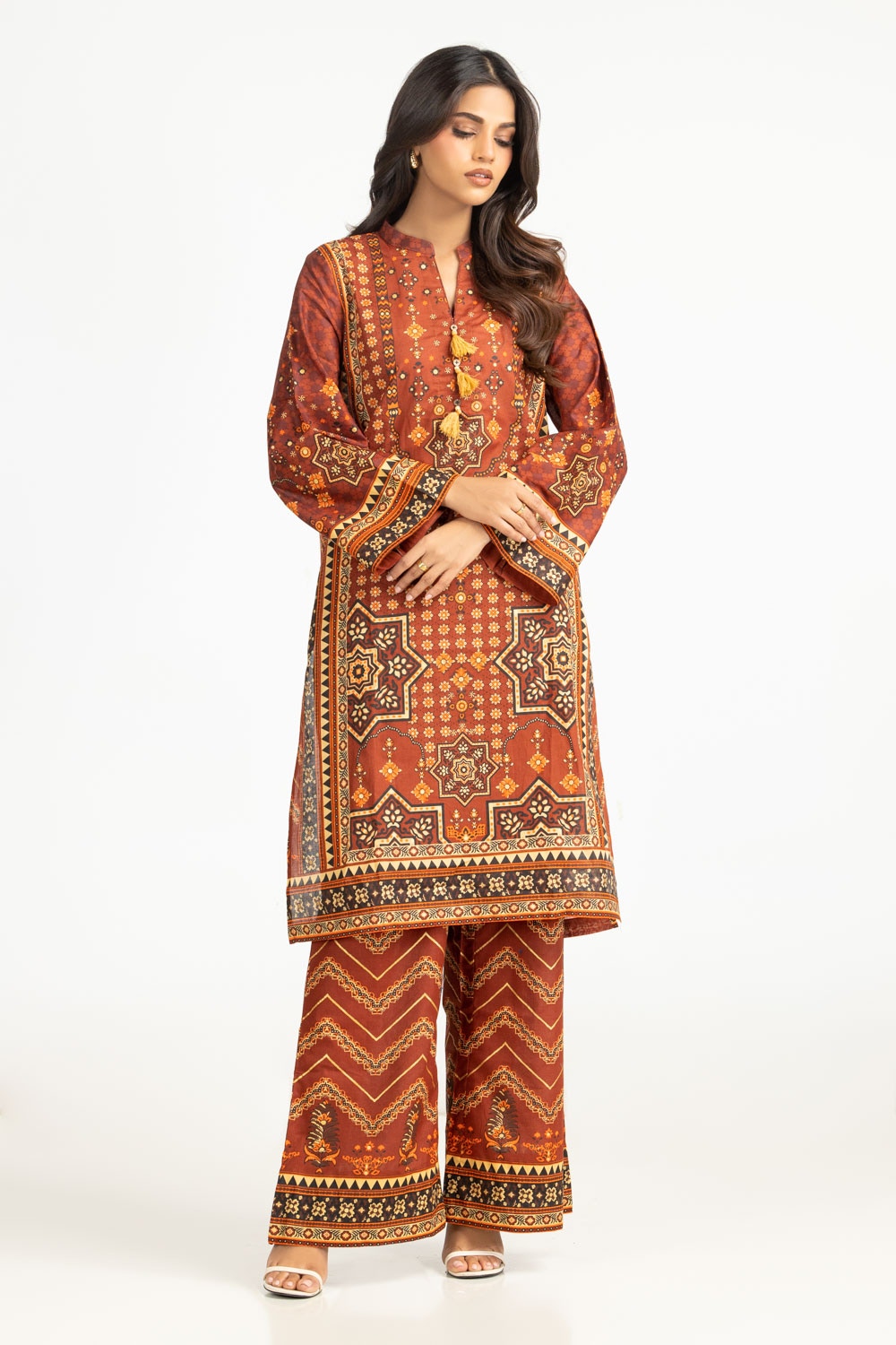 Lawn Gold Printed Co-Ord Set IUSTTS-753