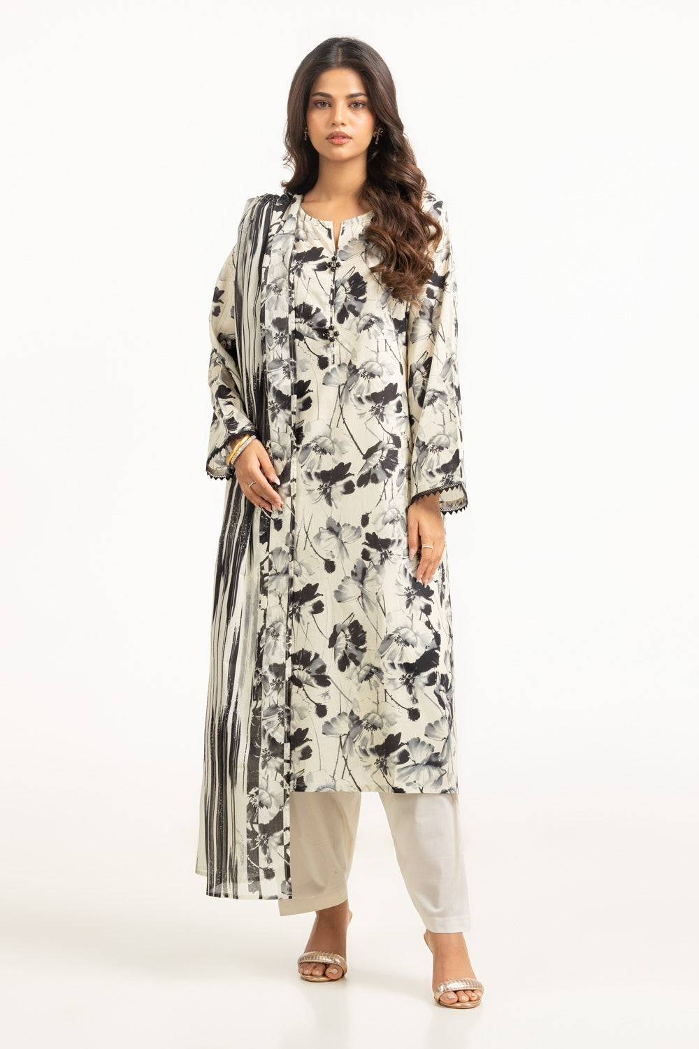 Lawn Printed Shirt And Dupatta IUSTKD-515