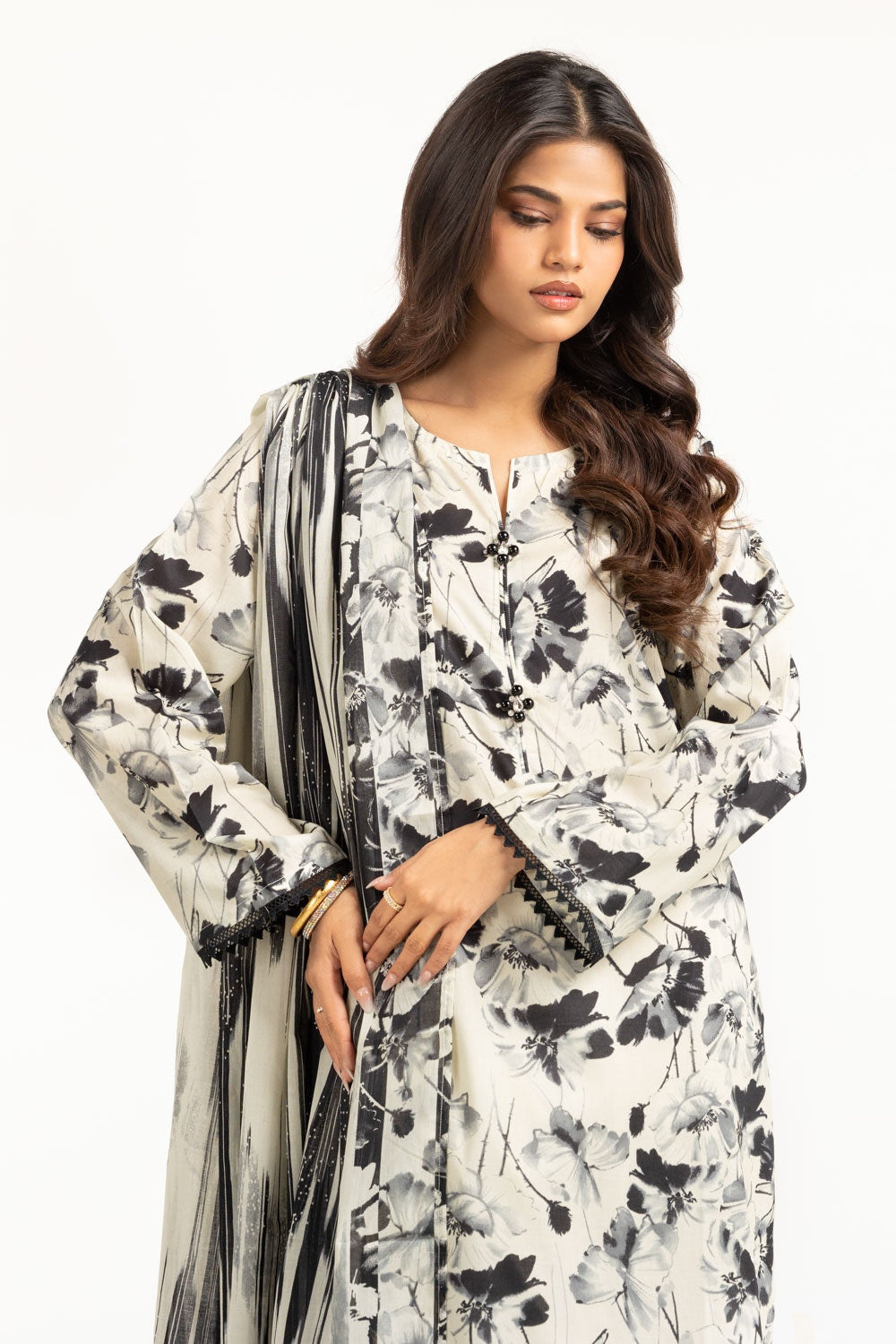 Lawn Printed Shirt And Dupatta IUSTKD-515